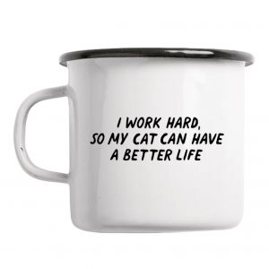 Tasse aus Emaille - Better Life "Cats"
