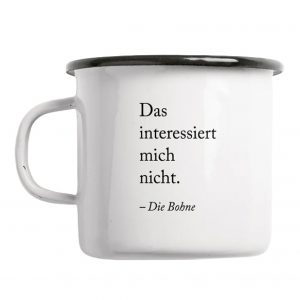 Tasse aus Emaille - Die Bohne